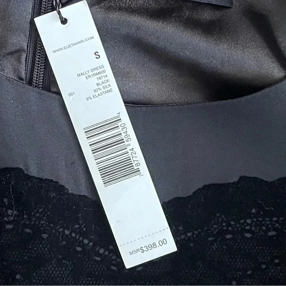 ELIE TAHARI Mally Black Silk Blend Sleeveless Dress sz S Style ER1RM600 Short - Picture 12 of 13
